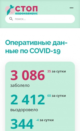 На Камчатке запущен в работу новый сайт, где можно узнать все о COVID-19 и эпидемической обстановке на полуострове.